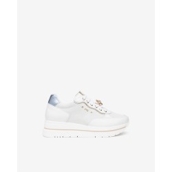 Sneakers Blanc  en cuir...