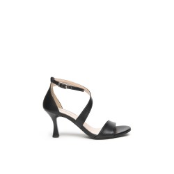 Sandales en cuir Noir à...