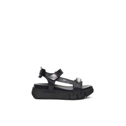 Sandales noir en cuir  Nero...